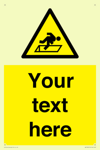 Custom Warning Hatch Sign